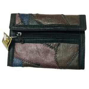 Small Leather Patchwork Wallet
